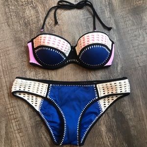 Victoria secret bikini with crochet detailing
